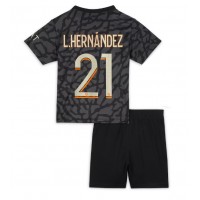 Paris Saint-Germain Lucas Hernandez #21 Tredje trøje Børn 2023-24 Kortærmet (+ Korte bukser)